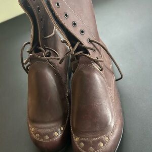 Brown Leather Boots No-Mark Work Boots